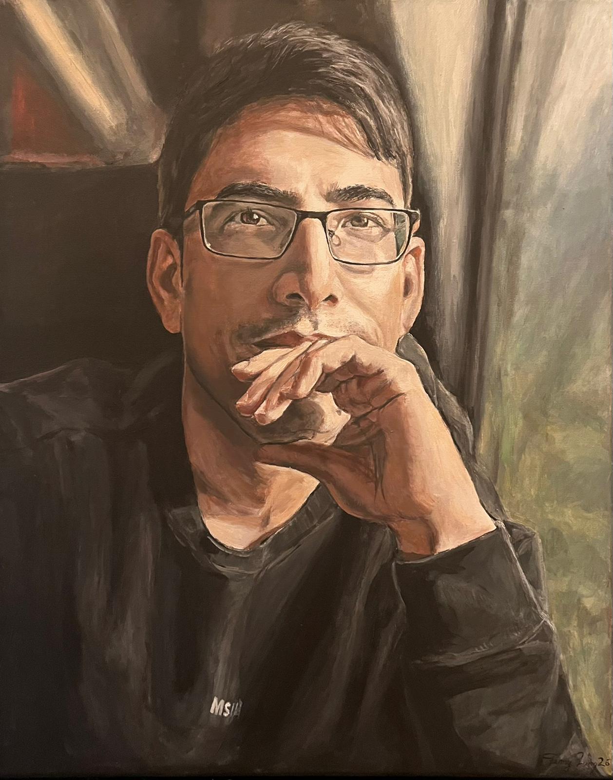 Verreist, 40 x 50 cm, Öl auf Leinwand, 2024