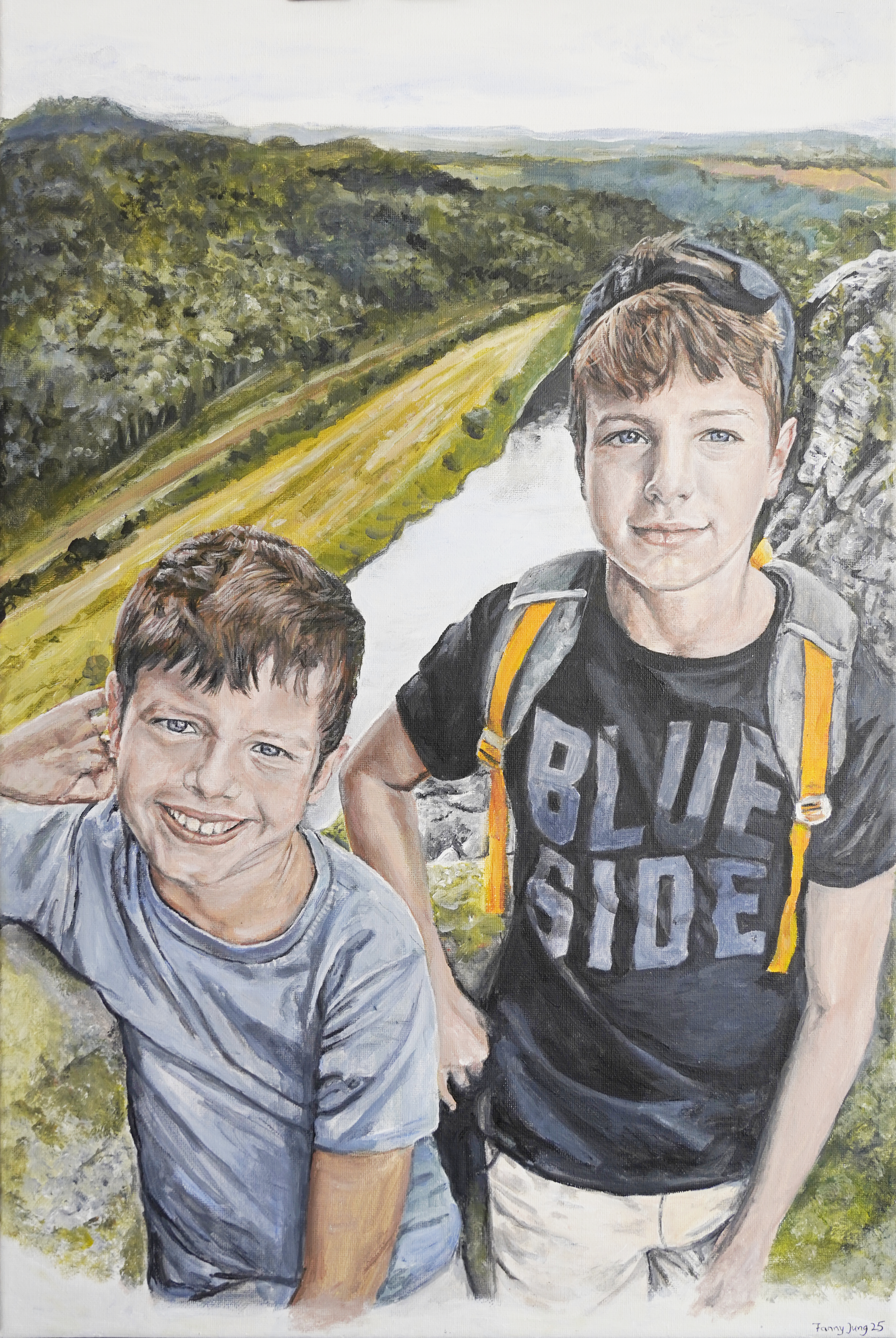 Wanderung, 50 x 70 cm, Acryl auf Leinwand, 2025