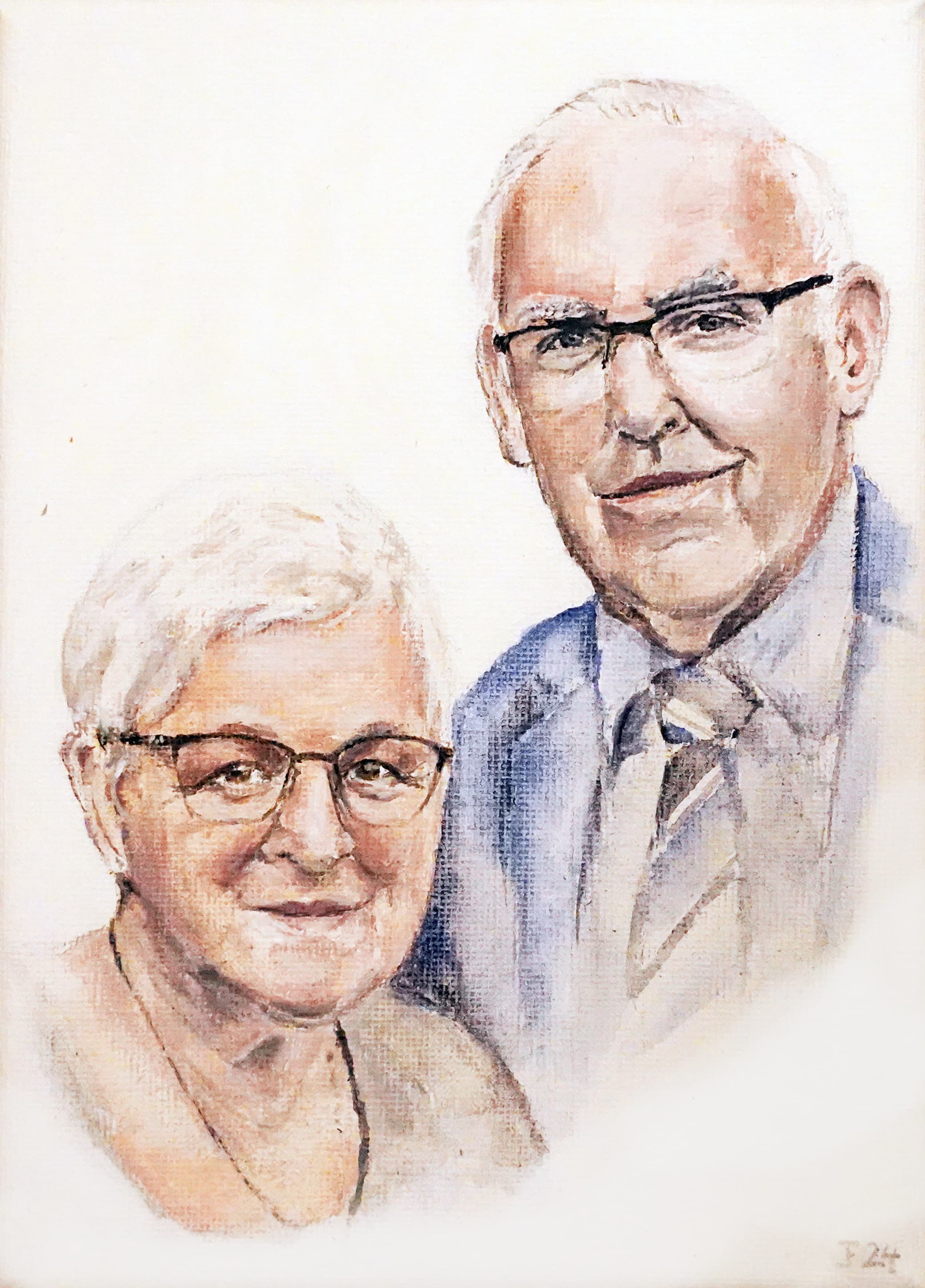 Familie, 18 x 24 cm, Acryl auf Leinwand, 2024