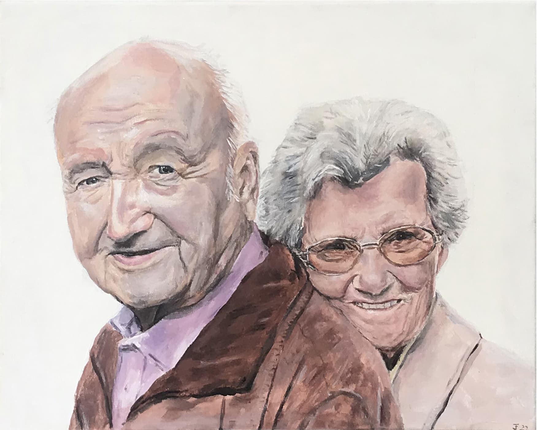 Ein Paar, 18 x 24 cm, Acryl auf Leinwand, 2024
