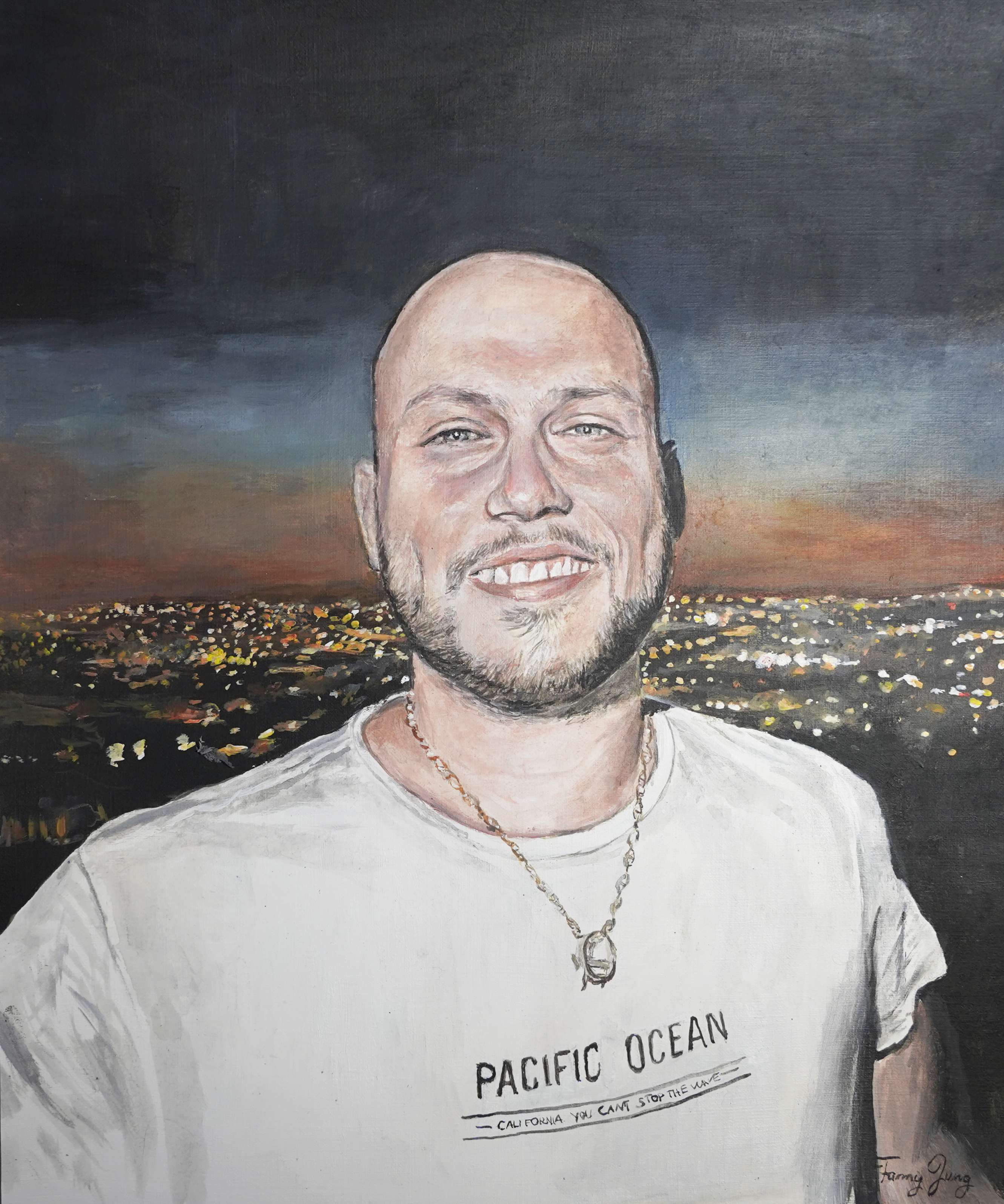 In Gedenken an Daniel Levi Ludmir, 20 x 30 cm, Acryl auf Papier, 2026